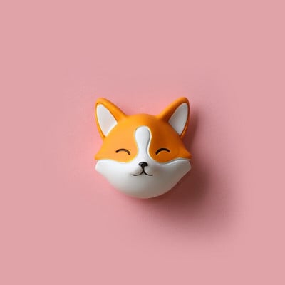 Ζώο ρητίνης Corgi Shiba Inu Pig Cow Ψυγείο Μαγνήτης Κινούμενα σχέδια Χαριτωμένο δημιουργικό μαγνήτης Διακόσμηση τηλεφώνου Μαγνήτης εξόδου αέρα αυτοκινήτου