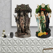 Graikija Religija Triguba deivė Resin statula Keltų triguba deivė mergelė Motina Krono statula Skulptūra Dievybės namų dekoras