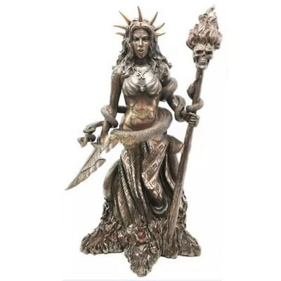 Graikija Religija Triguba deivė Resin statula Keltų triguba deivė mergelė Motina Krono statula Skulptūra Dievybės namų dekoras