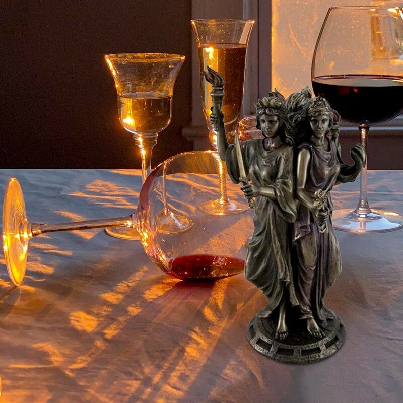 Graikija Religija Triguba deivė Resin statula Keltų triguba deivė mergelė Motina Krono statula Skulptūra Dievybės namų dekoras