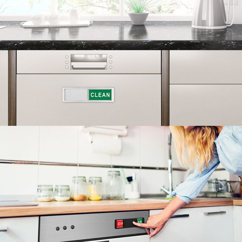 Esmaklassiline nõudepesumasina magnet Puhas määrdunud märgi indikaator nõudepesumasina tugevale magnetile koos valikuliste kleebistega