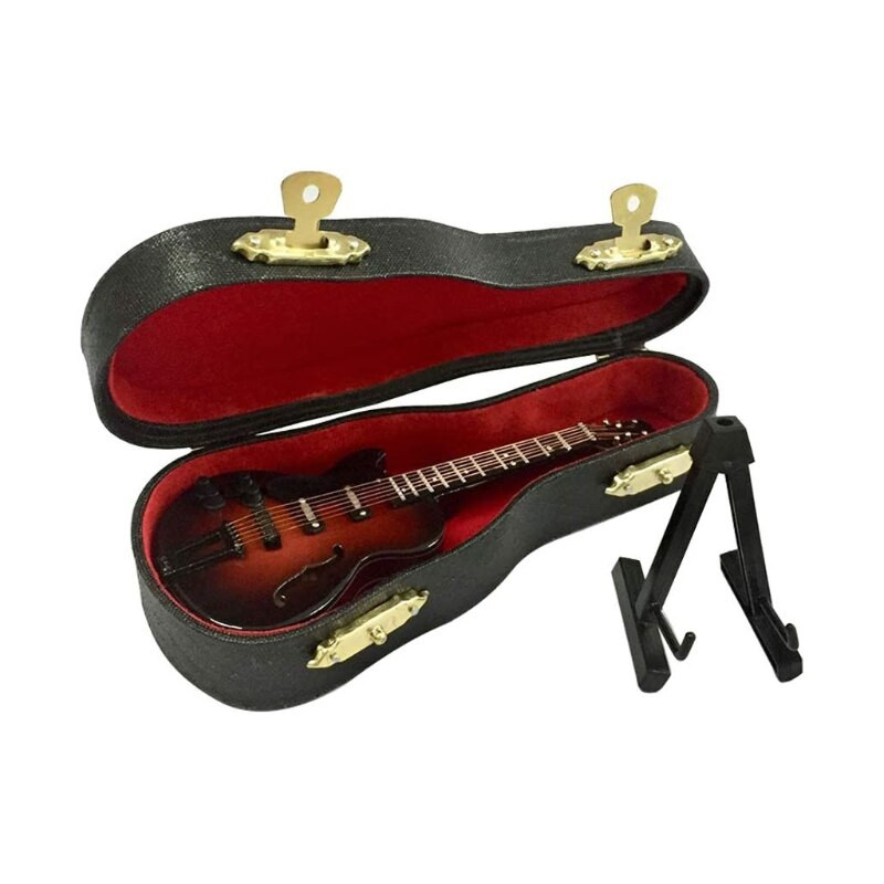 Gitár Fa miniatűr elektromos modell Otthon Nappali Könyvespolcok Étkezőasztalok Zeneszobák Szállodai bemutató díszek