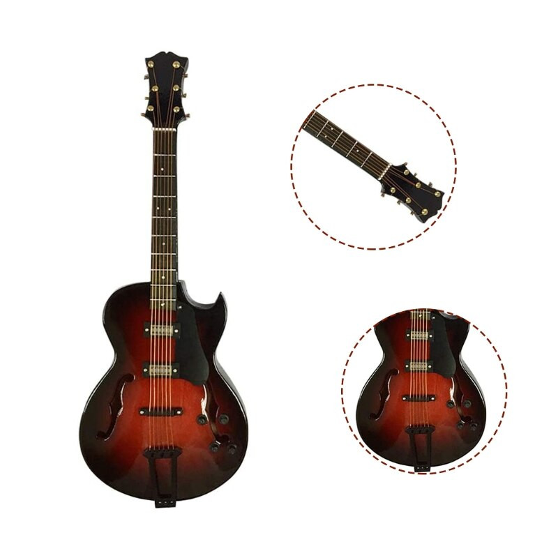 Gitár Fa miniatűr elektromos modell Otthon Nappali Könyvespolcok Étkezőasztalok Zeneszobák Szállodai bemutató díszek