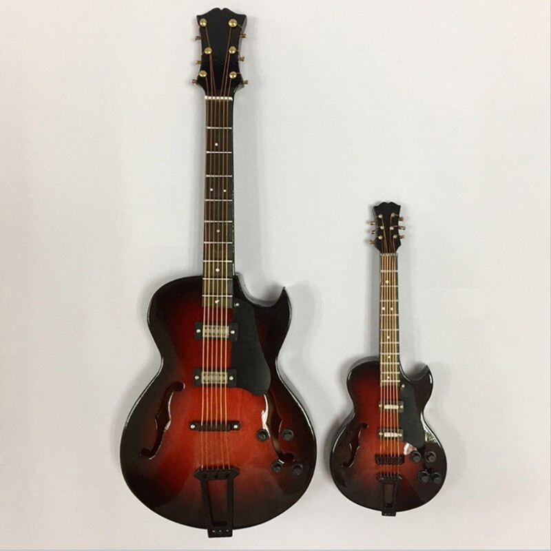 Gitár Fa miniatűr elektromos modell Otthon Nappali Könyvespolcok Étkezőasztalok Zeneszobák Szállodai bemutató díszek