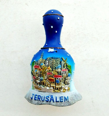 Израел Древният град Йерусалим Седем свещника 3D магнит за хладилник Пътуващ сувенир Хладилник Магнитни стикери