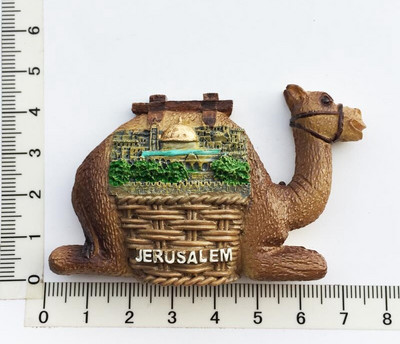 Israel Orașul antic al Ierusalimului Șapte sfeșnice Magnet pentru frigider 3D Suvenir de călătorie Autocolante magnetice pentru frigider