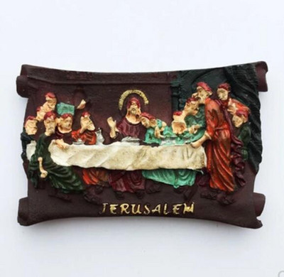 Israel Orașul antic al Ierusalimului Șapte sfeșnice Magnet pentru frigider 3D Suvenir de călătorie Autocolante magnetice pentru frigider