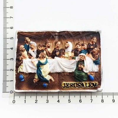 Israel Orașul antic al Ierusalimului Șapte sfeșnice Magnet pentru frigider 3D Suvenir de călătorie Autocolante magnetice pentru frigider
