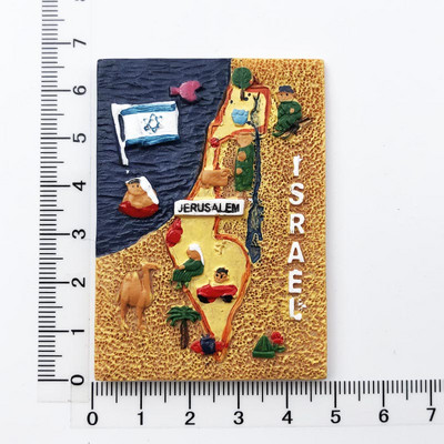Israel Orașul antic al Ierusalimului Șapte sfeșnice Magnet pentru frigider 3D Suvenir de călătorie Autocolante magnetice pentru frigider