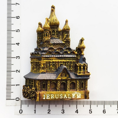 Israel Orașul antic al Ierusalimului Șapte sfeșnice Magnet pentru frigider 3D Suvenir de călătorie Autocolante magnetice pentru frigider