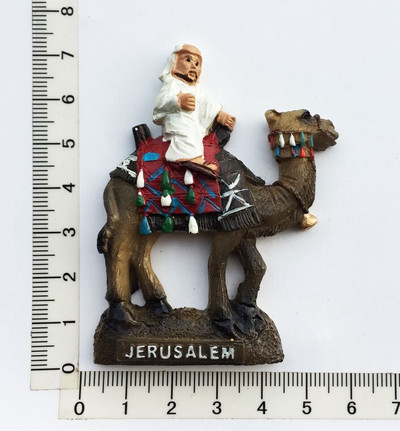 Israel Orașul antic al Ierusalimului Șapte sfeșnice Magnet pentru frigider 3D Suvenir de călătorie Autocolante magnetice pentru frigider