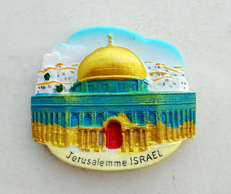 Israel Orașul antic al Ierusalimului Șapte sfeșnice Magnet pentru frigider 3D Suvenir de călătorie Autocolante magnetice pentru frigider