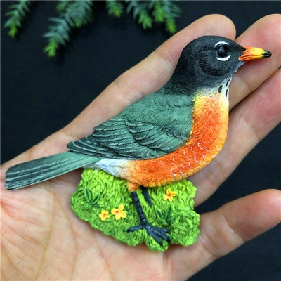 Állatmadár hűtőmágneses gyanta díszítő mágneses mágnes