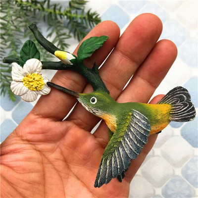 QIQIPP madárgyanta szívó dekoratív mágnes, kolibri