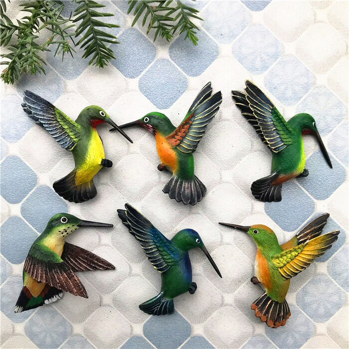 QIQIPP madárgyanta szívó dekoratív mágnes, kolibri