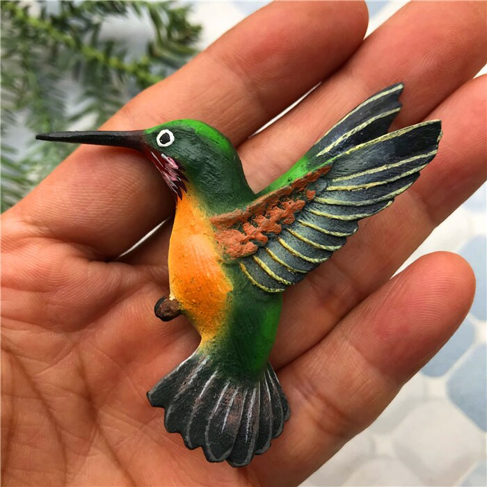 QIQIPP madárgyanta szívó dekoratív mágnes, kolibri