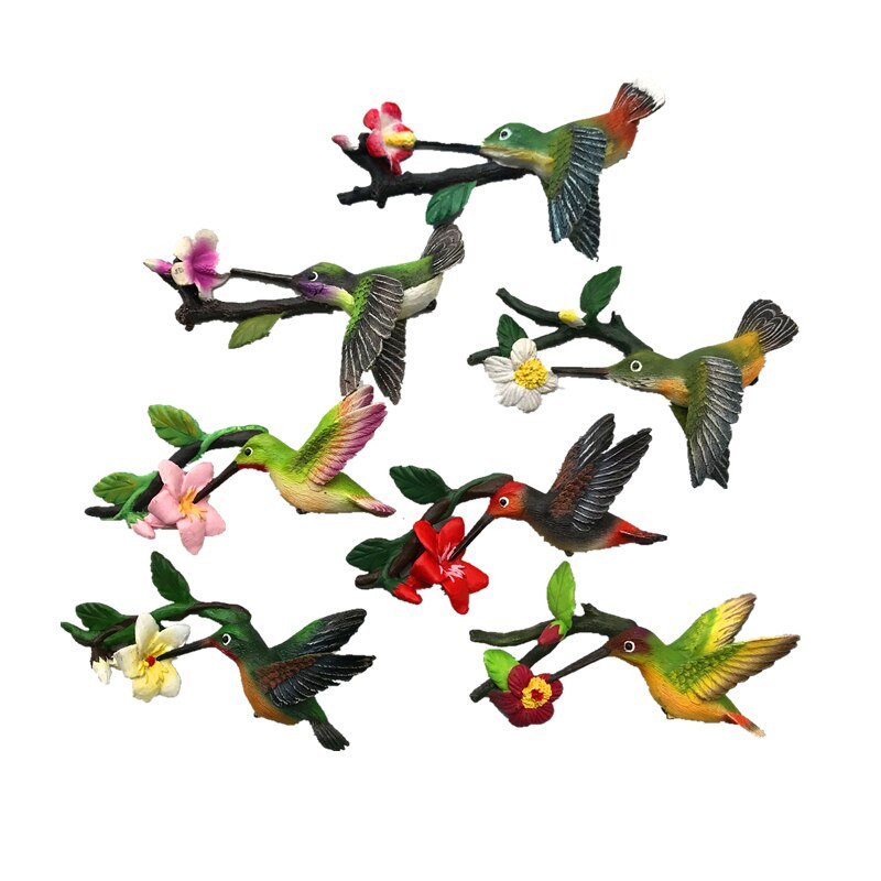 QIQIPP madárgyanta szívó dekoratív mágnes, kolibri