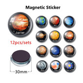 Naljepnice za hladnjak Magneti Osam planeta Sunčev sustav Astronomija Magnetske naljepnice Mjesec Zemlja 3d Magnetske naljepnice za hladnjak