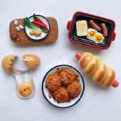 Rankų darbo dažytos dešros duonos šypsenėlių kiaušinis 3D šaldytuvo magnetai turizmo suvenyrai šaldytuvo magnetiniai lipdukai