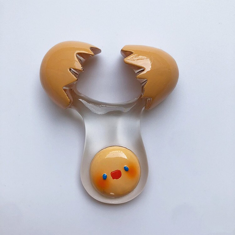 Rankų darbo dažytos dešros duonos šypsenėlių kiaušinis 3D šaldytuvo magnetai turizmo suvenyrai šaldytuvo magnetiniai lipdukai