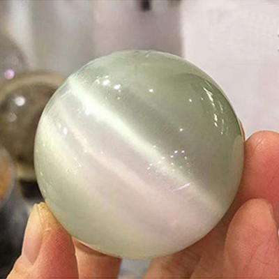 40/50/60MM Gražūs, reti natūralūs katės akių akmeniniai rutuliukai, kvarciniai krištolo reiki gydomoji sfera biuro namų dekoras