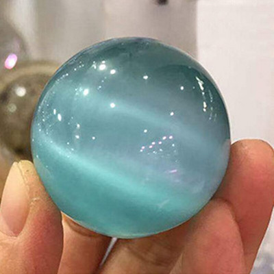 40/50/60MM Gražūs, reti natūralūs katės akių akmeniniai rutuliukai, kvarciniai krištolo reiki gydomoji sfera biuro namų dekoras