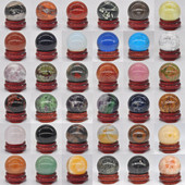 30 mm apvalus brangakmenių rutulys, mineralas, natūralūs gydomieji kristalai ir akmenys, sfera Wicca čakra, masažo gaublys smulkmenos dekoras su stovu