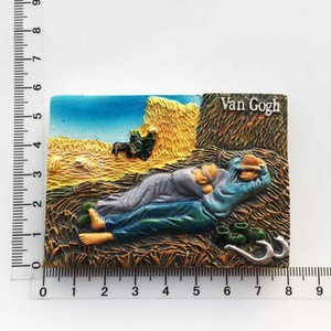 Hollandia Van Gogh 3D festmény mágneses hűtőszekrény matrica mágnes kollekció ajándék hűtőmágnesek