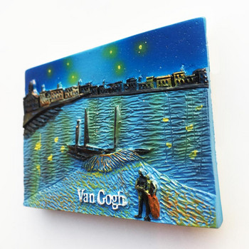 Холандия Ван Гог 3D картина Магнитен стикер за хладилник Колекция магнити Подарък Магнити за хладилник