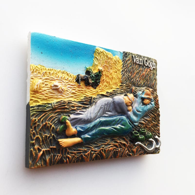 Hollandia Van Gogh 3D festmény mágneses hűtőszekrény matrica mágnes kollekció ajándék hűtőmágnesek