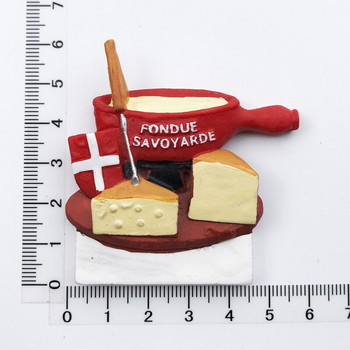 Χειροποίητο Ζωγραφισμένο Ελβετία Holland Cheese Fondue 3D Μαγνήτες Ψυγείου Αναμνηστικά Τουρισμού Ψυγείο Μαγνητικά αυτοκόλλητα