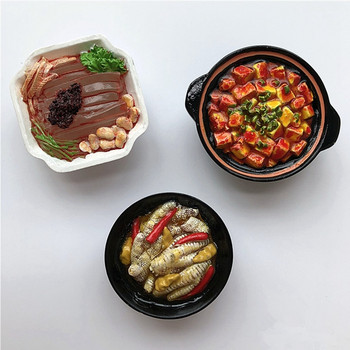 Hot Sale Χειροποίητα ζωγραφισμένα Sichuan Food Mapo Tofu 3D Ψυγείο Μαγνήτες Αναμνηστικά Τουρισμού Ψυγείο Μαγνητικά αυτοκόλλητα Δώρο