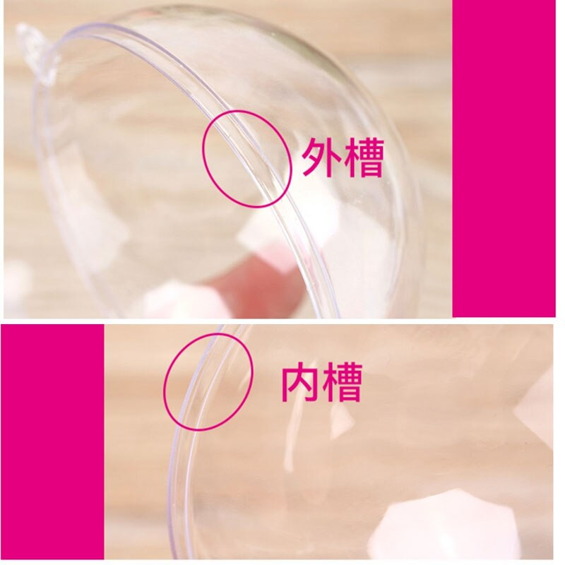 10 bucăți/lot 3,4,5,6,7,8 cm din plastic transparent sferă sfere bile agățate ornament de petrecere cutie cadou decorare pentru drop ship