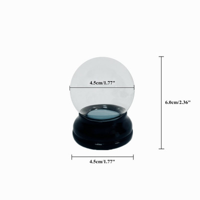 DIY Empty Snow Globe Kiegészítők Karácsonyi vízgömb fekete talppal Gyerekek születésnapi ajándék kristály hógolyó