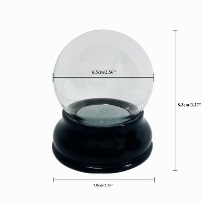 DIY Empty Snow Globe Kiegészítők Karácsonyi vízgömb fekete talppal Gyerekek születésnapi ajándék kristály hógolyó