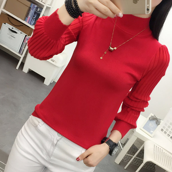 Γυναικείο μακρυμάνικο πλεκτό πουλόβερ