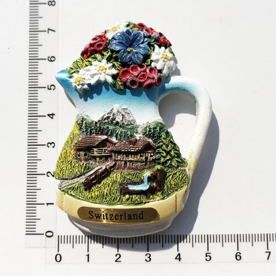 Vază peisaj Jungfrau Magneți de frigider magnetici personalitate creativă elvețiană călătorii de peste mări meșteșuguri decorative comemorative