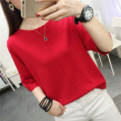 Νέο μοντέλο γυναικείο πουλόβερ με φαρδύ στρόγγυλη λαιμόκοψη