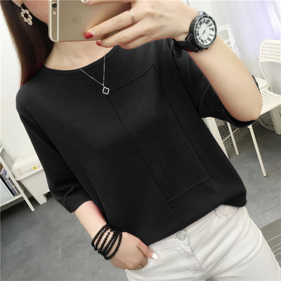 Νέο μοντέλο γυναικείο πουλόβερ με φαρδύ στρόγγυλη λαιμόκοψη