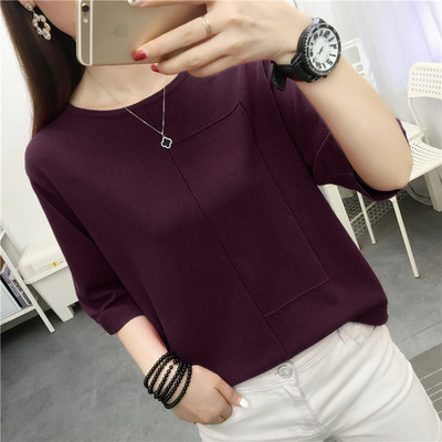 Νέο μοντέλο γυναικείο πουλόβερ με φαρδύ στρόγγυλη λαιμόκοψη