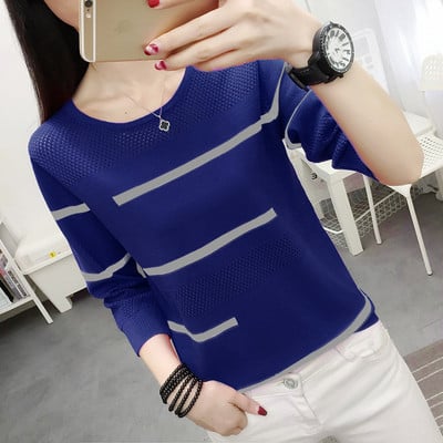 Casual γυναικεία μπλούζα - με οβάλ λαιμόκοψη