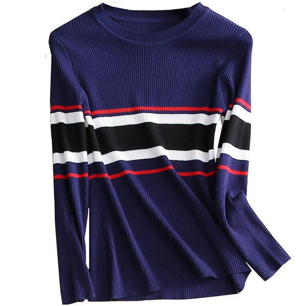 Moteriška palaidinė - su ovalia iškirpte ir ilgomis rankovėmis