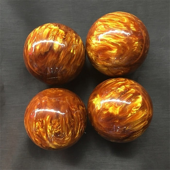 1 Pair Natural Resin Synthesis Golden Black Coral Sea Willow Beeswax Cure The Handball Ball 50mm