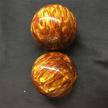 1 Pair Natural Resin Synthesis Golden Black Coral Sea Willow Beeswax Cure The Handball Ball 50mm