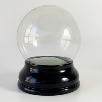 Купол за стъклен дисплей за декорация на дома Празен снежен глобус с черна основа Направи си сам коледни подаръци за снежен глобус