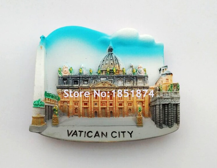 Vatican, Peru și Myanmar Thailanda Chile Insula Paștelui Magnet pentru frigider 3D Suveniruri din lume Autocol magnetic pentru frigider