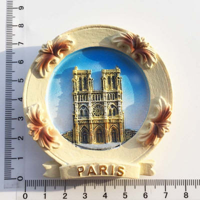 Nauja rankų darbo dažyta Triumfo arka, Eifelio bokštas, Prancūzija 3D šaldytuvo magnetai turizmo suvenyrai šaldytuvo magnetiniai lipdukai