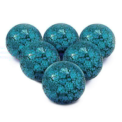 6 ΤΕΜ Διακοσμητικές σφαίρες μωσαϊκού σφαίρας μπάλες καθρέφτη από γυαλί για σφαίρες Επιτραπέζιο μπολ Βάζα Διακοσμητικό τραπέζι τραπεζαρίας Κεντρικές μπάλες