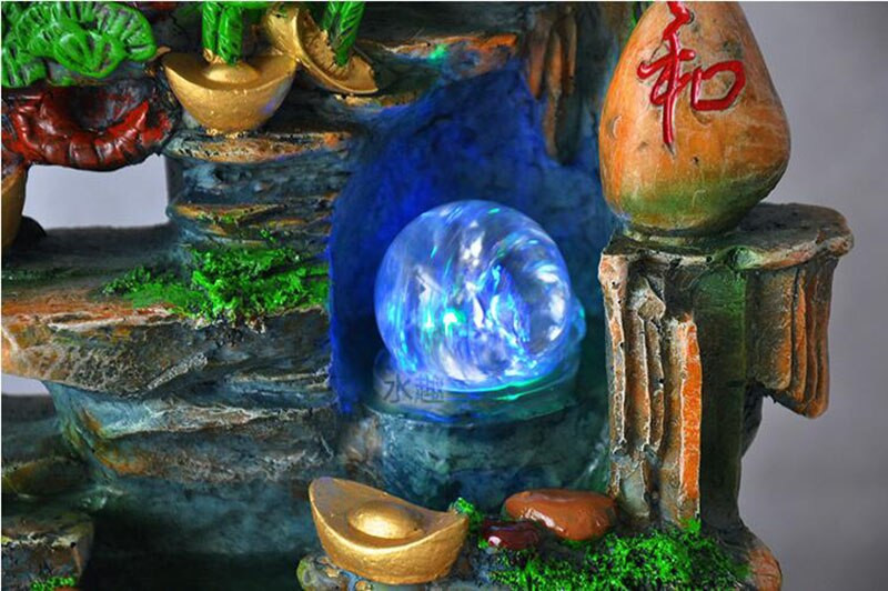Kristályüveg jégrepedés golyó kvarc golyók varázsgömb Fengshui díszek sziklás szökőkút Bonsai labda otthoni dekoráció
