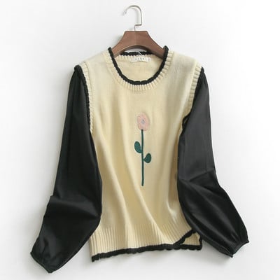 Casual γυναικείο πουλόβερ - με κέντημα